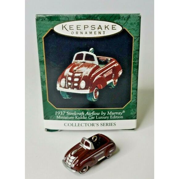 1999 Hallmark 1937 Steelcraft Airflow Miniature-Kiddie Car Ornament U120 4477 - Picture 1 of 6